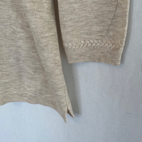 Talbots Lightweight Knit Novelty Sweater Starfish Tan Size Medium - Picture 3 of 6